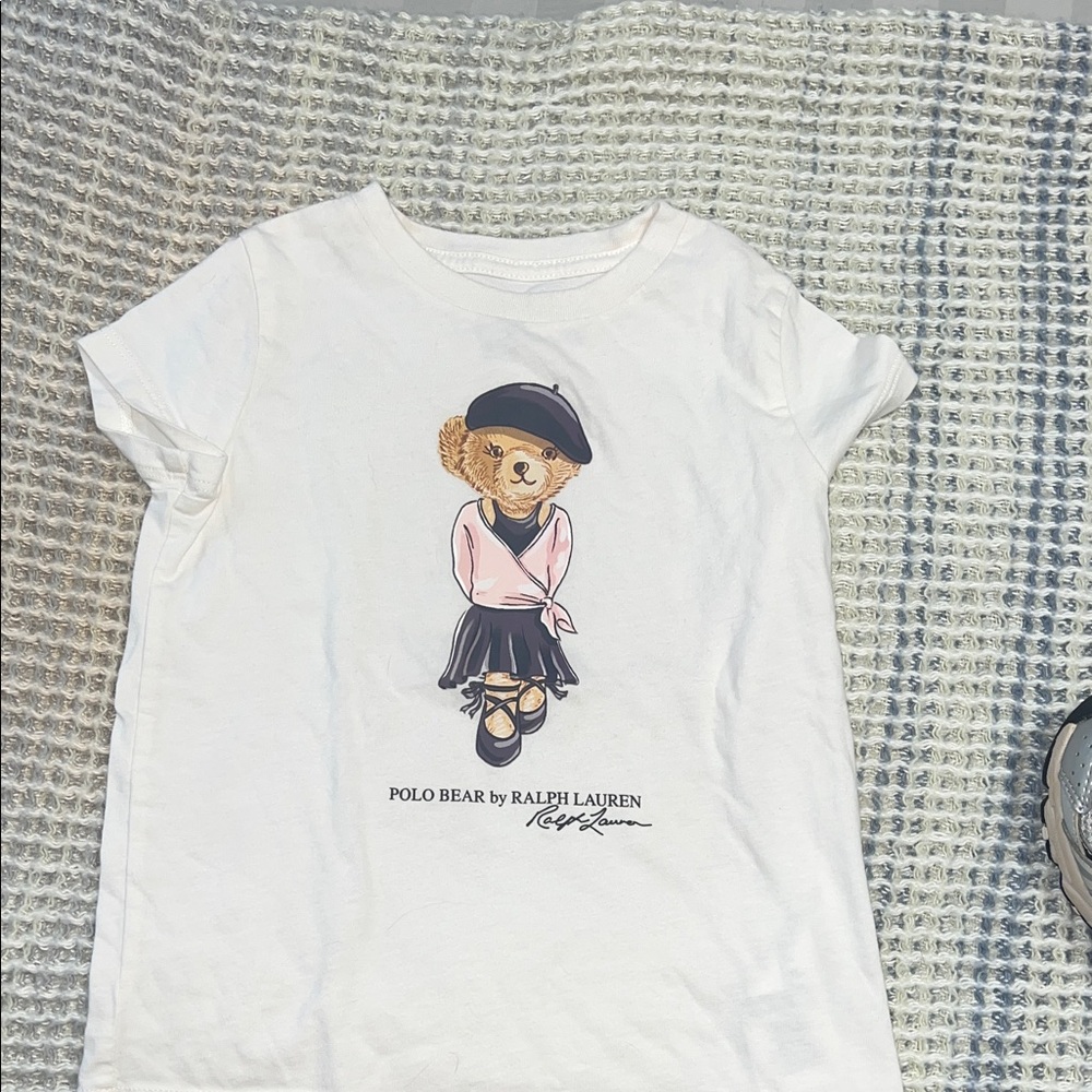 Ralph Lauren Kids White Polo Bear Tee